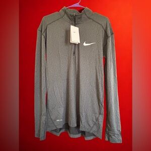 Nike Gray Dri-FIT Quarter- Zip Pullover Men’s Medium - NWT